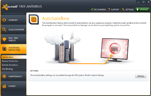 avast real time shields wont turn on