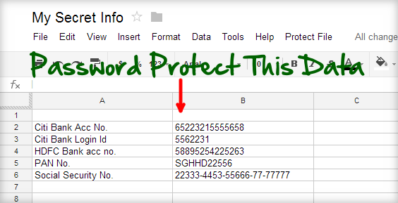 Password protect google document