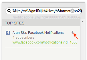 get facebook notifications in feedly