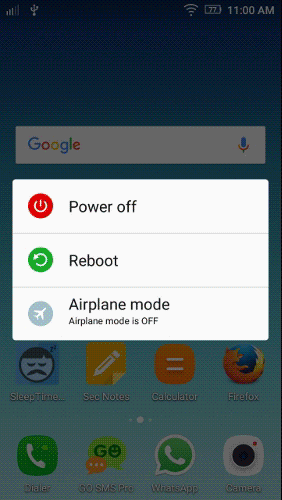 Android safe mode reboot