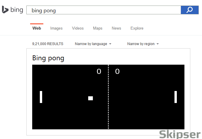 Bing pong game
