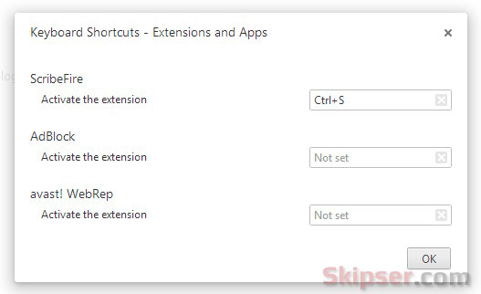 Keyboard Shortcut For Chrome Extension