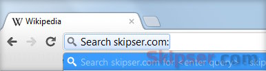 Direct site search in chrome.