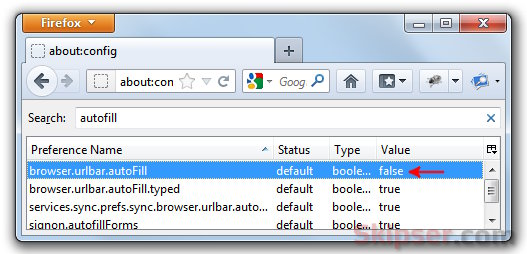 disable firefox url autocomplete.