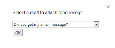 select draft to add gmail read receipt