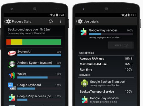 KitKat memory usage