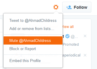 mute twitter account