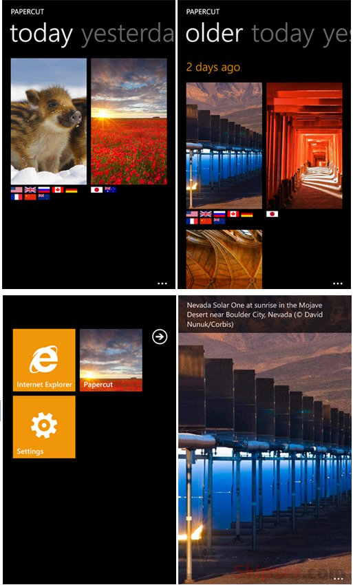 Set Bing Backgrounds as Wallpapers on Your Windows Phone with Papercut